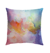 Vibrant Violinist's Velvety Vignette Outdoor Pillow
